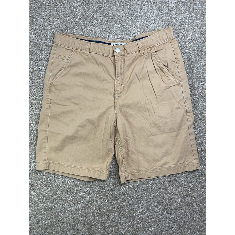 Disney Parks Authentic Original Chino Shorts Men Size 34 Khaki Mickey Mouse 1928
